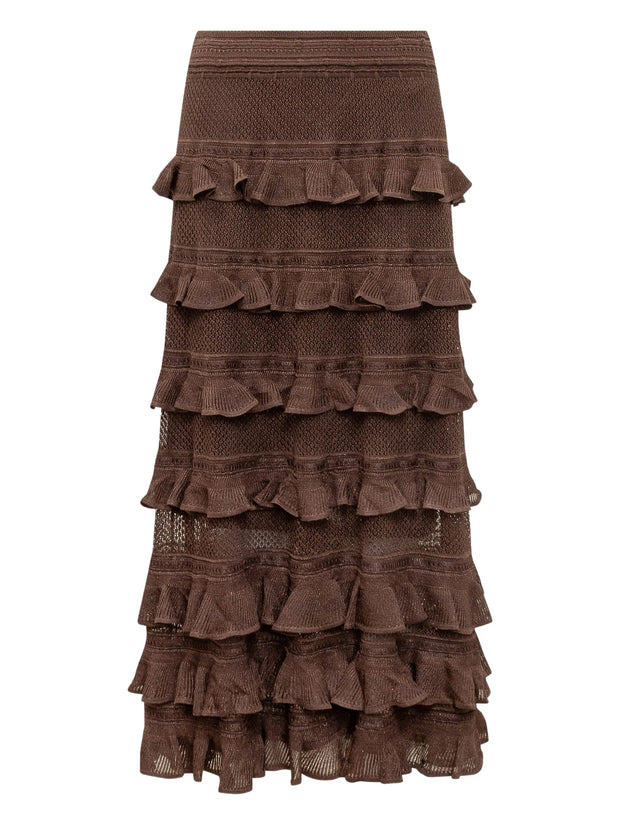 ZIMMERMANN - Tiered Ruffle Skirt