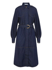 ZIMMERMANN - Belted Denim Shirt Dress