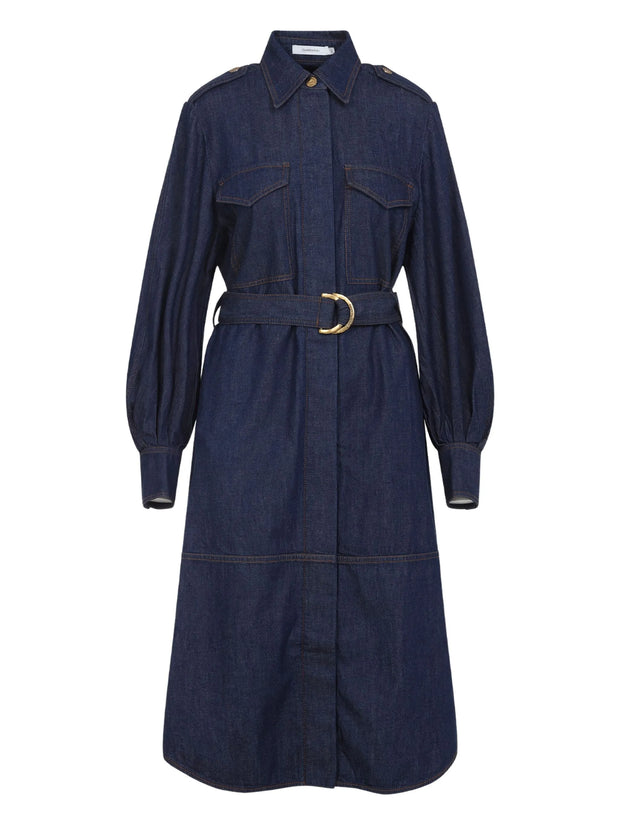 ZIMMERMANN - Belted Denim Shirt Dress