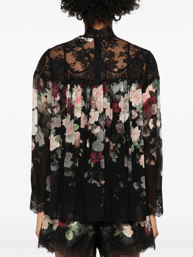 ZIMMERMANN - Hypnotic Lace-Insert Pleated Blouse