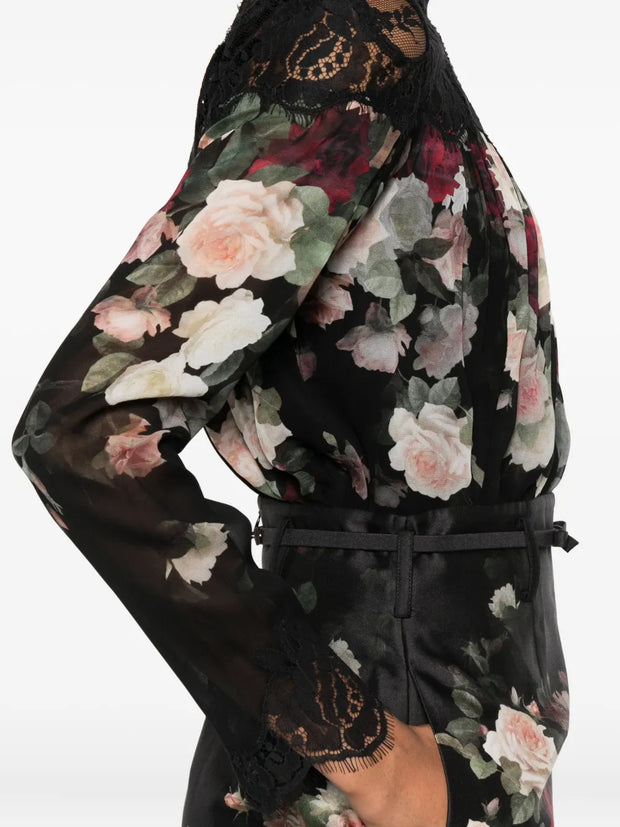 ZIMMERMANN - Hypnotic Lace-Insert Pleated Blouse