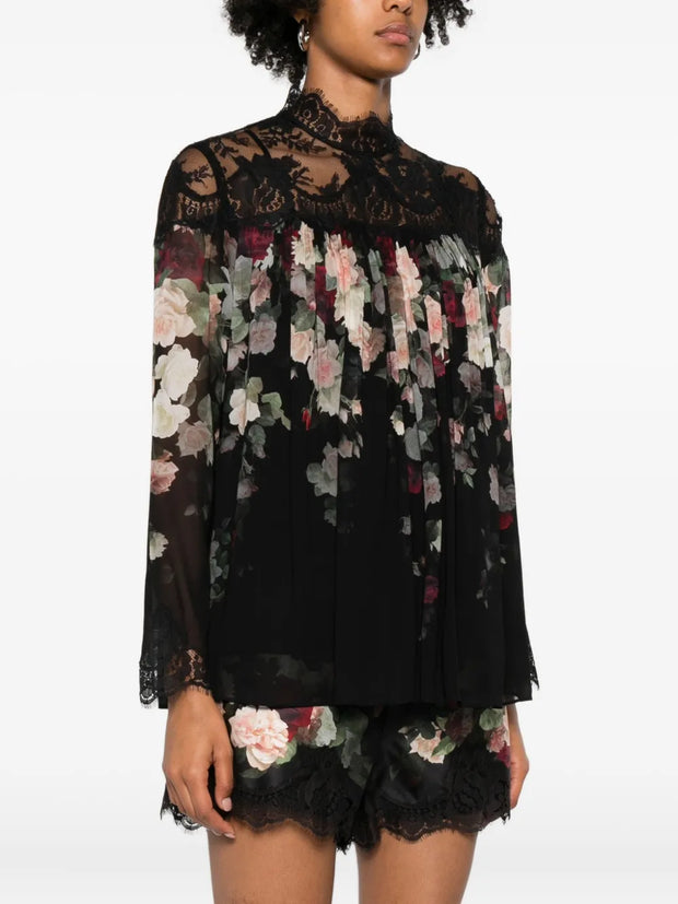 ZIMMERMANN - Hypnotic Lace-Insert Pleated Blouse