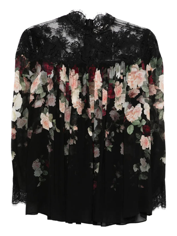 ZIMMERMANN - Hypnotic Lace-Insert Pleated Blouse