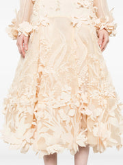 ZIMMERMANN - Floral-Applique Midi Skirt