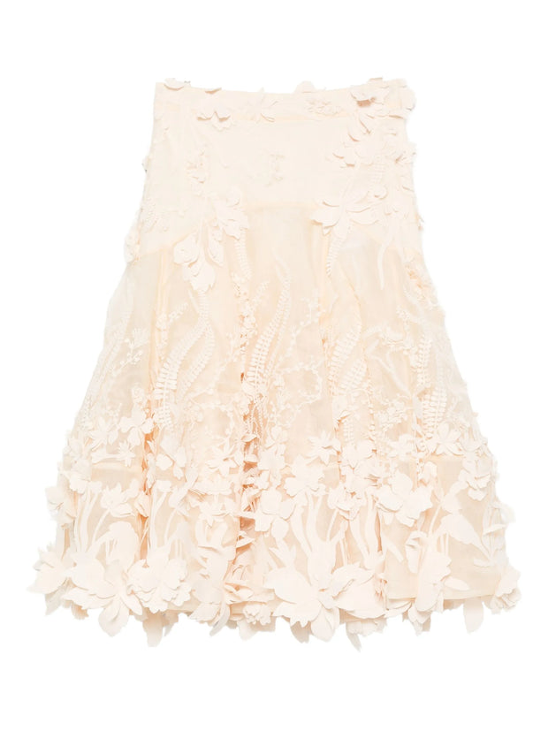 ZIMMERMANN - Floral-Applique Midi Skirt