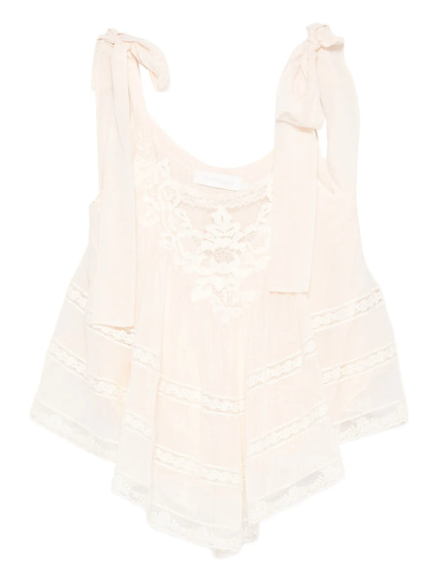 ZIMMERMANN - Tie-Shoulder Lace Top