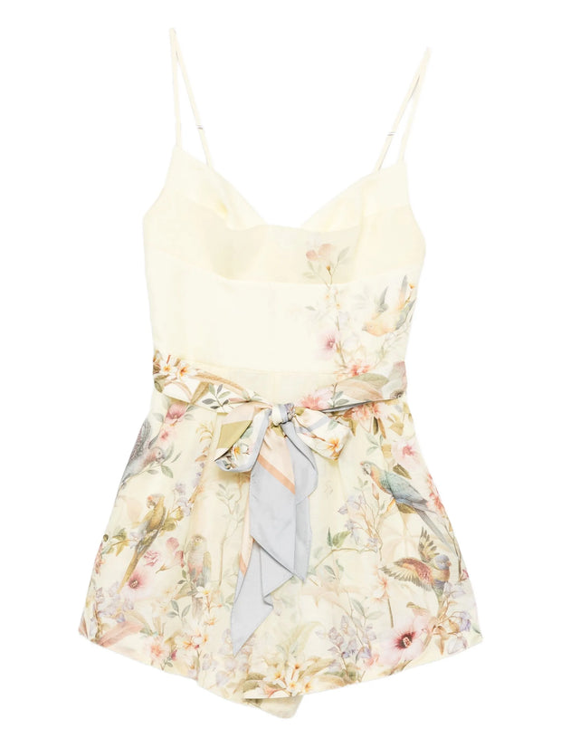 ZIMMERMANN - Floral-Tie Playsuit
