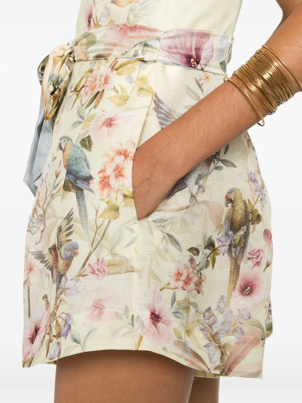 ZIMMERMANN - Floral-Tie Playsuit