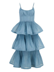 ZIMMERMANN - Pleated Tiered Midi Dress