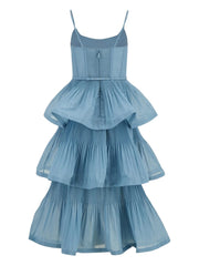 ZIMMERMANN - Pleated Tiered Midi Dress
