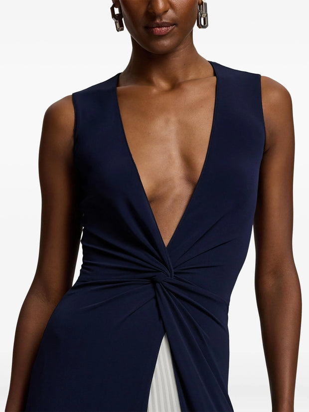Ralph Lauren Collection - Twist Pleated Maxi Evening Dress