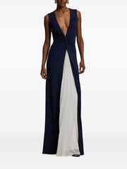Ralph Lauren Collection - Twist Pleated Maxi Evening Dress