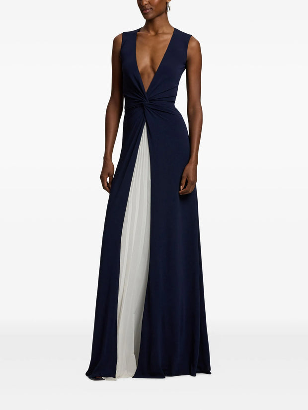 Ralph Lauren Collection - Twist Pleated Maxi Evening Dress