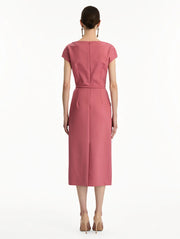 Oscar de la Renta - Pink Peony Belted Dress