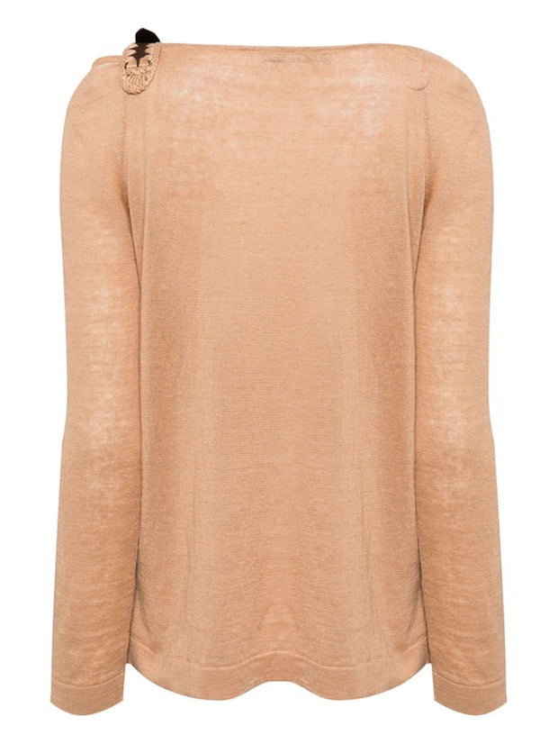 ALBERTA FERRETTI - Buckle-Detail Linen Top