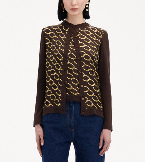 Oscar de la Renta - Chain Print Cardigan