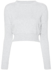 Genova Cropped Cashmere Jumper - Fog