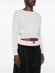 Genova Cropped Cashmere Jumper - Fog