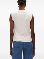 OSCAR DE LA RENTA - Orchid Threadwork-Inset Tank Top