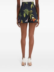 OSCAR DE LA RENTA - Orchid Cotton Poplin Wide-Leg Shorts