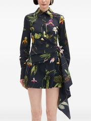 OSCAR DE LA RENTA - Orchid Cotton Poplin Blouse