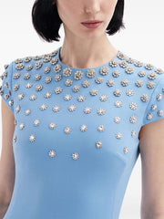 OSCAR DE LA RENTA - Crystal-Embellished Midi Dress