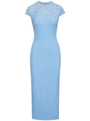 OSCAR DE LA RENTA - Crystal-Embellished Midi Dress