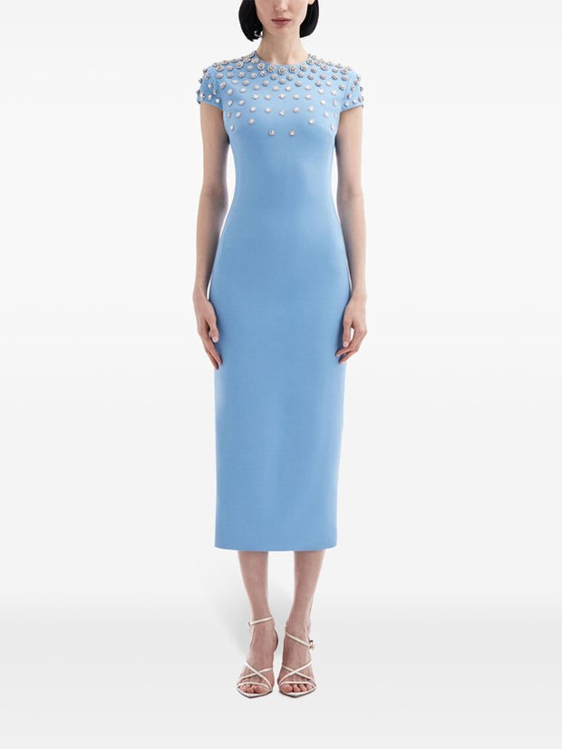 OSCAR DE LA RENTA - Crystal-Embellished Midi Dress