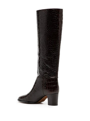 POLO RALPH LAUREN - 55mm Crocodile-Embossed Leather Boots