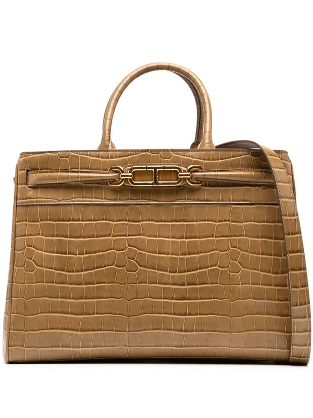 TOM FORD - Crocodile-Embossed Leather Tote Bag