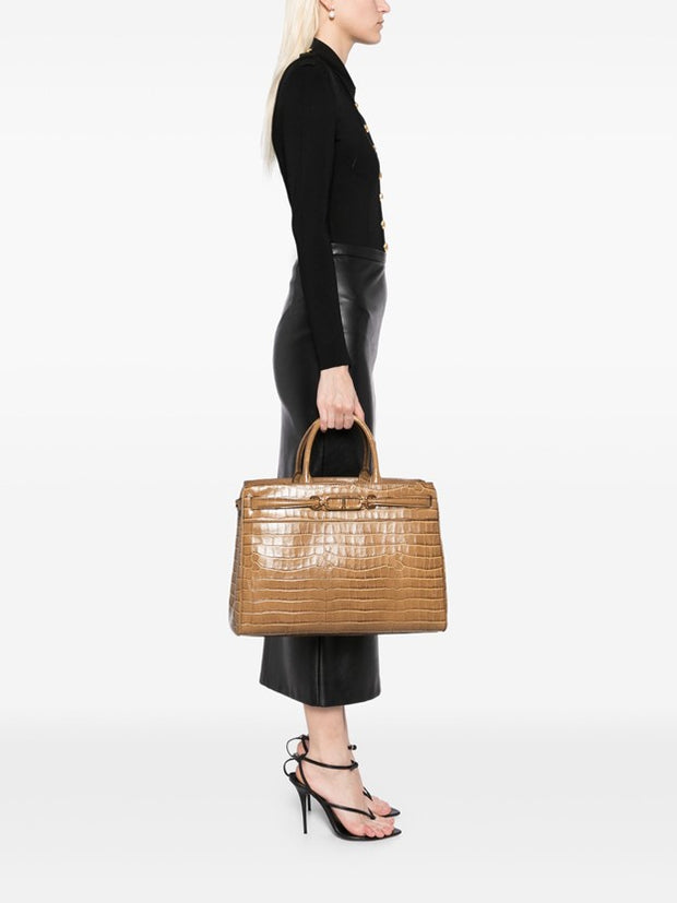 TOM FORD - Crocodile-Embossed Leather Tote Bag