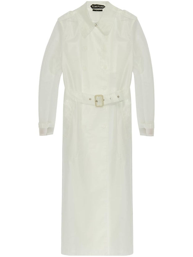 TOM FORD - Transparent Belted Trench Coat