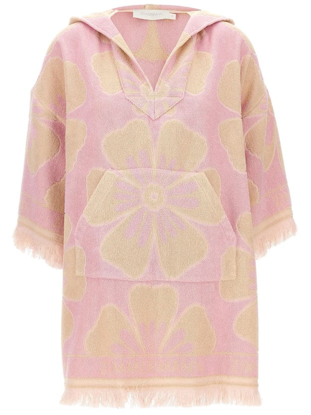 ZIMMERMANN - Floral Print Towelled Hooded Beach Dress