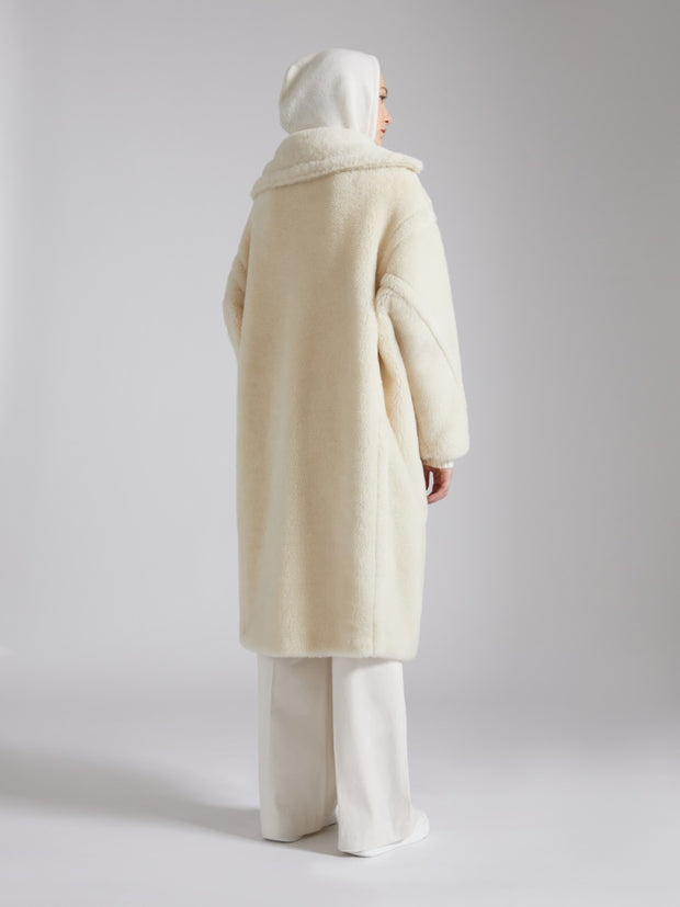 MAX MARA Teddy Bear Icon Coat White