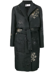 Lanvin - embroidered detail belted coat