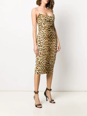 ROBERTO CAVALLI - leopard print fitted dress
