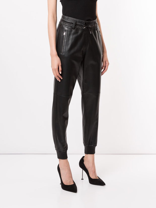 TOM FORD lambskin leather track pants