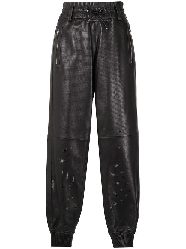 TOM FORD lambskin leather track pants