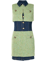Moschino layered button dress