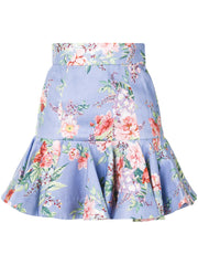 Zimmermann floral ruffle mini skirt