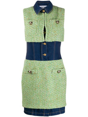 MOSCHINO - panelled fitted dress