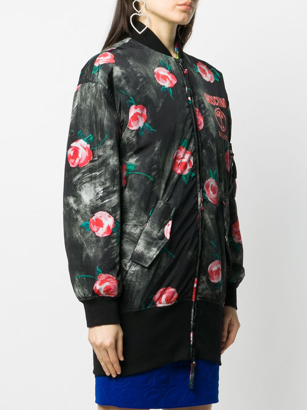 Moschino floral print bomber jacket