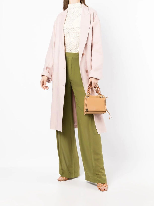 ZIMMERMANN - belted button-up coat