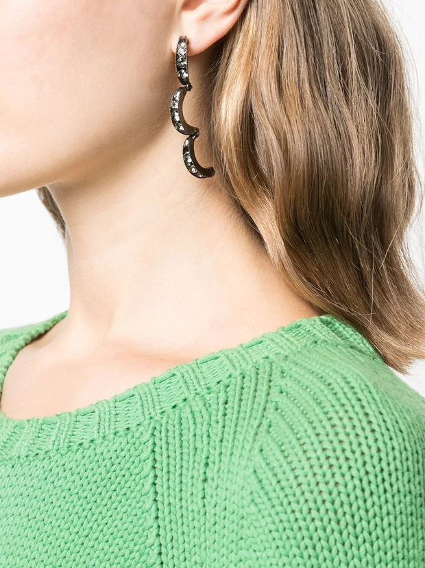 OSCAR DE LA RENTA - triple peapod drop earrings