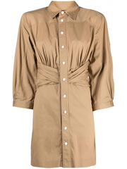 DSQUARED2 - ruched-detail shirt dress