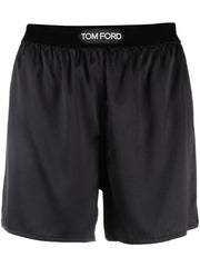 TOM FORD - logo-waistband silk-blend boxer shorts