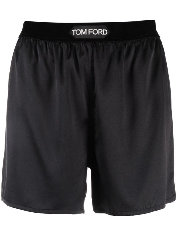 TOM FORD - logo-waistband silk-blend boxer shorts
