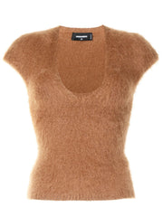 DSQUARED2 - Knitted mohair-blend top