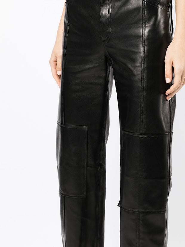 TOM FORD - straight-leg leather trousers