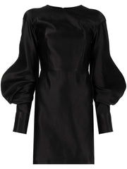 TOM FORD - Puff-sleeve duchess-silk minidress